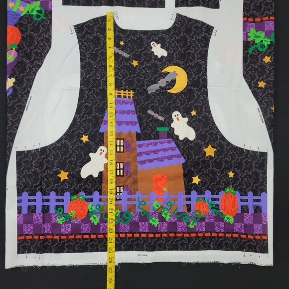 Cut & Sew Vest Fabric Panel A LITTLE BIT SPOOKY - Picture 4 of 16